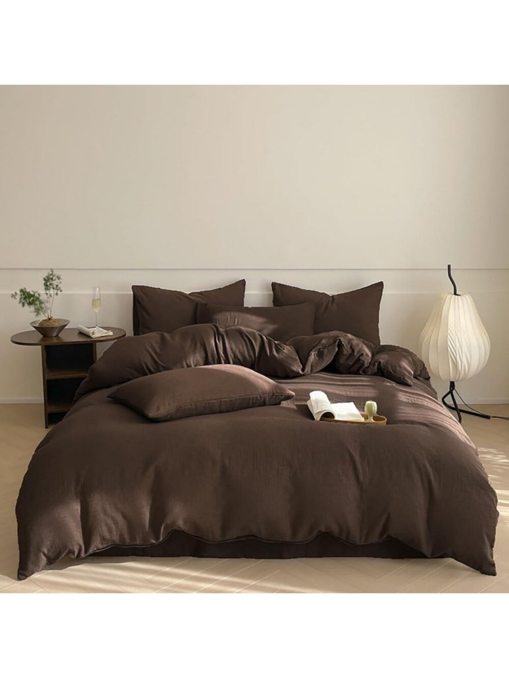 Cozy Mocha Brown Queen Comforter Set | Soft, Breathable Bedding & Quilts